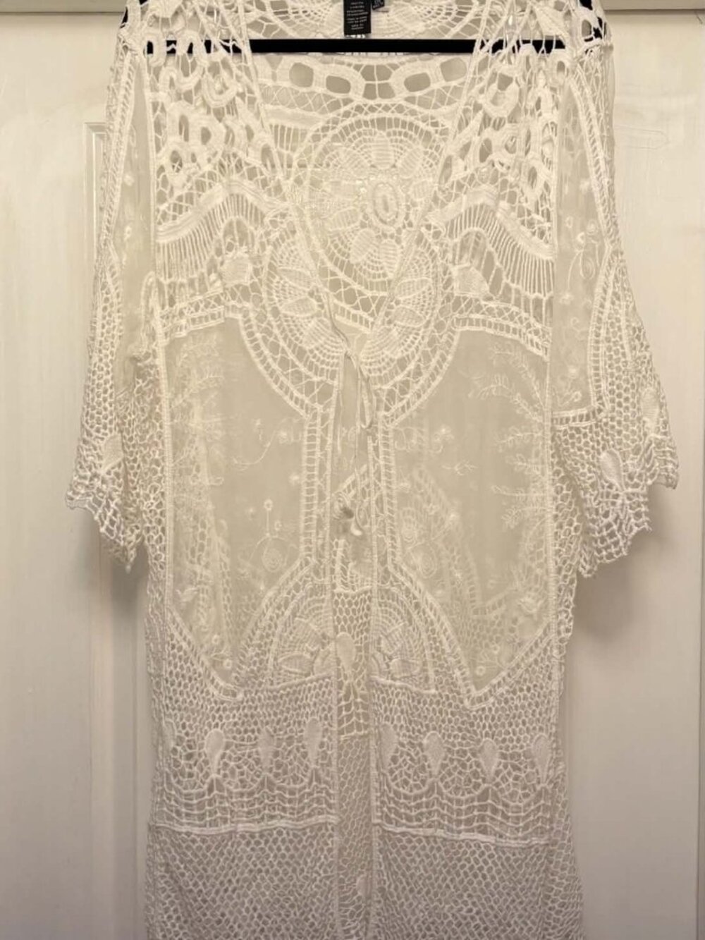Vintage Papillon Knee Length Cotton Crochet Cover-up (pristine) Size 12-14